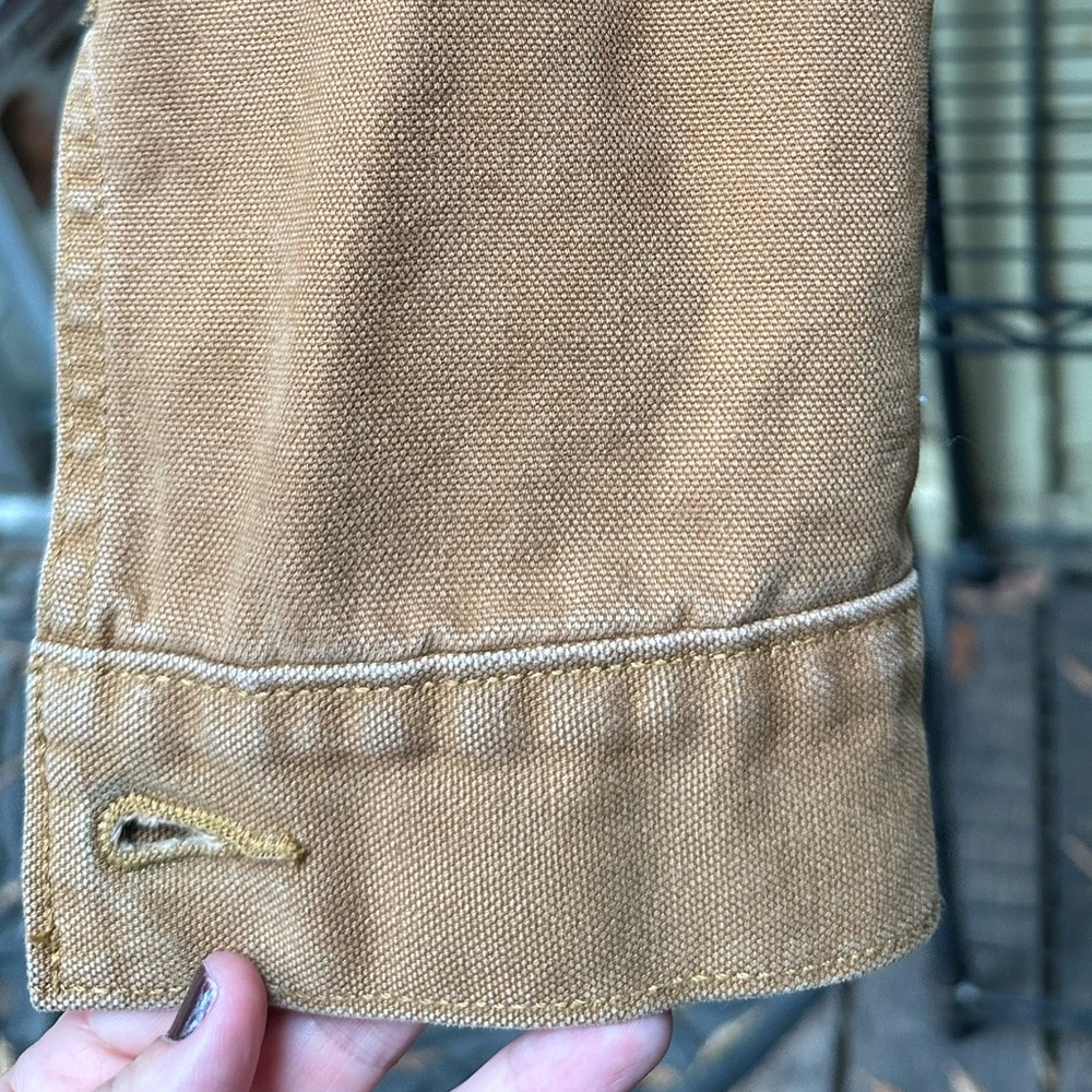 LEVI STRAUSS & CO Vintage Tan Denim Jacket Standard Size Medium Button Down - Picture 11 of 12